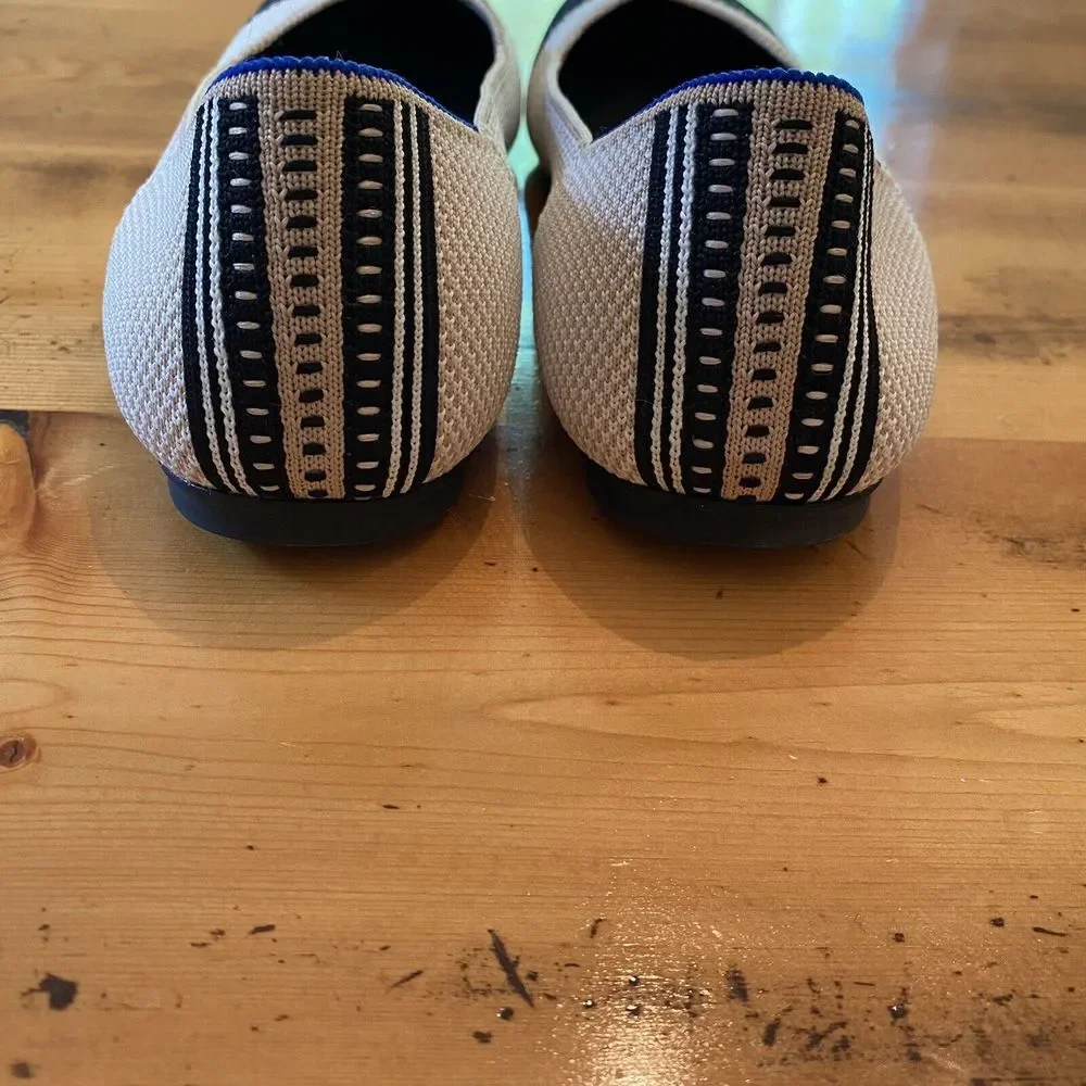Rothy's THE SQUARE TUXEDO TWO TONE WOMEN'S FLATS Size 8 No Box - Picture 11 of 11